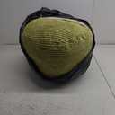 HIGOGOGO Round Stuffed Pouf Ottoman, Corduroy Poufs with Foam Chunk Filling, Furry and Fluffy Pouf Foot Stool Storage Ottoman, 20 X 15 Floor Poufs Foot Rest for Living Room, Green