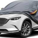 Premium Car Cover Custom Fit Mazda CX-9/CX-90/CX9/CX90 (2007-2026), 16 Layers Heavy Duty Car Cover Waterproof All Weather with Zipper Door for Sun Rain Snow Dust Uv Protection