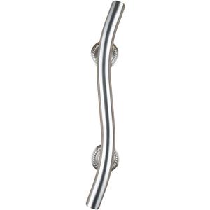 18-inch Wave Grab Bar for Bathtub and Shower, Brushed Nickel Finish, 1.25-Inch Diameter, Curved Bathroom Saftey Hand Rail, Wall-Mounted