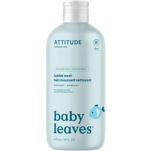 ATTITUDE Bubble Body Wash for Baby, EWG Verified, Dermatologically Tested, Plant and Mineral-Based, Vegan, Good Night, 16 Fl Oz
