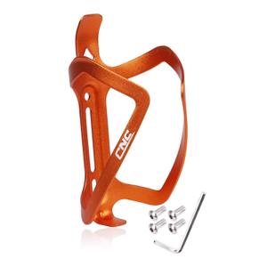 CNC Bike Water Bottle Holder, Aluminum Bike Water Bottle Cage for Road Bike/Mountain Bike, Orange
