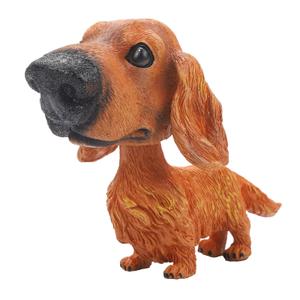  IBWell Resin Bobbing Head Dog Figurine Car Dashboard Decor,Bobblehead Puppy