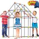 ERONE Fort Building Kit for Kids,158pcs Forts Construction Builder Gift Toys for Boys and Girls Fort Building Set Play Tent Rocket Castle Indoor Outdoor
