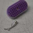 Cat Steam Brush, Rechargeable Silicone Steam Hair Brush, Multi-functional Pet Grooming Tool, 4.4 Ounce, Purple