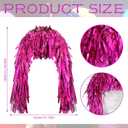 Geyoga 24 Pcs Foil Tinsel Wigs Fancy Dress Metallic Shiny Wig 80s Photo Booth Props Disco Women Cosplay Supplies (Multicolor)