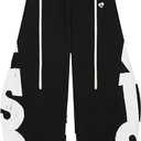 Aelfric Eden Print Baggy Barrel Sweatpants Wide Leg Pants for Women Men Casual Elastic Waist Unisex Graphic Lantern Trouser
 medium
