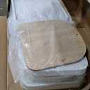 ALISH 26 Inch Industrial Bar Stools Set of 4, High Back Metal Barstools with Large Wood Seat, Counter Height Bar Chairs for Kitchen Island (26 Inch Set of 4,White)