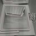 Vanity Mirror with Lights, 14"12" LED Makeup Mirror, HD Professional Mirror, Smart Touch with 3-Color Lighting, Dimmable, 360 Rotation, Lighted Up for Makeup Desk, Bedroom (White)