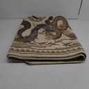 Snake Washable Rugs 5x7 Area Rug for Living Room Forest Soft Low-Pile Stain Resistant Thin Carpet for Bedroom Dining Nursery Non Slip Mat with Rubber Back Beige