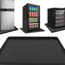 Mini Fridge Silicone Mat 19.7x19.7 Inch - Flexible Silicone Drip Tray & Floor Protection for Mini Fridge, Coffee Maker, Water Cooler, Non-Slip, Black