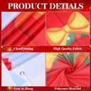 Christmas Door Decoration Santa Workshop Door Cover Christmas Holiday Red House Hanging Backdrop Xmas Porch Banner for Winter Holiday Outdoor Garage Classroom Home Decor