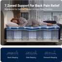 Avenco SyncDeep Twin Mattress 10 Inch, Firm Hybrid Cooling, Lumbar Support