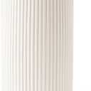 Ceramic Vase for Flowers  Modern Small Ribbed Textured Flower Vase for Home Decor, Pampas Grass, Decorative, Farmhouse, Coffee Table, Kitchen Centerpieces, Bookshelf and Home Living (White)