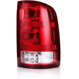 OKLPF rear brake tail light compatible with 2007-2014 gmc sierra 1500 2500HD 3500HD replace gm2801208, 25958485,replace red taillight assembly,included bulbs and harness,right passenger side