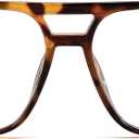 FEISEDY Blue Light Blocking Glasses Fake Nerd Clear Square Computer Lightweight Pilot Glasses Frame Oversized B2866