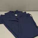 Lepunuo Two Piece Sets for Women Summer Mock Neck Sleeveless Top Crop Wide Leg Pants Lounge Sets Vacation Travel Outfits (Medium, A- Navy Blue)