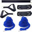 Resistance Speed Training Equipment, Dual Running Bungee Bands | 8pcs Exercise Explosive Force Bounce Set Improve Agility Power Strength for Jumping Basketball Tennis Football Volleyball