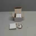 HOX Keyed Disc Padlock, Stainless Steel Keyed-Alike Padlocks, 4-Pack Heavy Duty Locks, Waterproof Outdoors Lock with 3/8 Inch Shackle, 2-3/4 Inch Wide Body, for Hasp Latch, Fences, Storage Locker