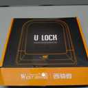 Anti Theft Heavy Duty Bicycle U Lock with 3 Keys, 18.76mm, Black, 5.32 in Width Inside Dimension