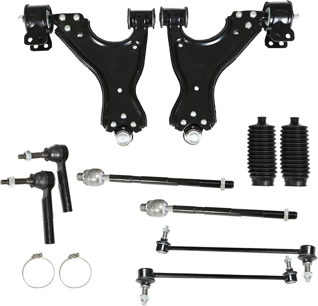 12PCS Front Suspension Kit Control Arms Replacement for Buick Enclave 2008-2017 Replacement for Chevy Traverse 2009-2017 RK621232 RK621231