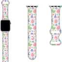 Cartoon Holiday Bands Compatible with Apple Watch Band 38MM 40MM 41MM 42MM 44MM 45MM 49MM, Silicone Strap Compatible with iWatch Bands Ultra Series SE 9 8 7 6 5 4 3 2 1 for Women Men