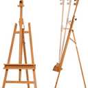 VISWIN Inclinable A-Frame Easel for Painting & Display, Adjustable 65"-89" H, Holds Canvas up to 49", Beech Wood Easel Stand with Storage Tray, Large Art Easel for Adults, Artists, Beginners - Natural