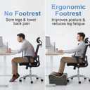 LOCKCURX Under Desk Foot Rest, 3-Level Adjustable Foot Stool (Gray)