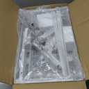 1 Pack 17IN Depth Under Sink Storage Organizer, Large 2-Tier Elegant Mesh Pull Out Shelf for Kitchen and Bathroom Cabinet Organization, L-Shaped and Adjustable Height Design-White