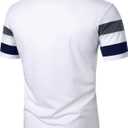 RoseSeek Men's Color Block Short Sleeve Tee Shirts Casual Crewneck T Shirt Trendy Summer Tops (XL)