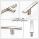 10 Pack 3 Inch Hole Centers, Curved Brushed Nickel Cabinet Pulls Satin Nickel Cabinet Handles Silver Kitchen Hardware for Cabinets ZP2204 Drawers Bedroom Dresser Bathroom Vanity Cupboard Closet