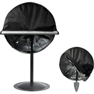 Bitubi Industrial Fan Cover, Waterproof Outdoor Covers, Compatible for 30 Inch Wall Mount and Pedestal Fans, Heavy Duty 600D Oxford Dustproof Cover, Black