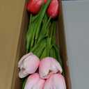 Buart Artificial Tulip in Bulk for Home Kitchen Wedding Bridal Bouquet,Fake Flowers for Valentine's Day Mother's Day Easter Table Centerpieces Decorations(Large Size,Multi Pink,Real-Touch,12pcs)