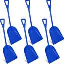 Frienda 6 Pcs Plastic Snow Shovel Large Scoop Shovel, Blue