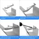 24 Pcs 5 Inch Gutter Hangers 5 Inch Hidden Gutter Brackets, Rain Gutter Hangers with Pre-Inserted Screws, Quick Screw Gutter Clips Gutter Parts for 5" K-Style Aluminum Gutter Repair