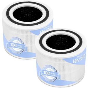 LEVOIT Genuine Core300-P Replacement Filter, Core 300-RF Air Purifier Core300S Filters, Supports HEPA Sleep Mode, High-Efficiency Activated Carbon for Removal of Smoke, Odor, Allergens, Pollen,2 Pack