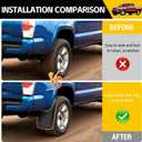 Mud Flaps for 2005-2015 Toyota Tacoma with OEM Fender Flares, No Drill Splash Guards Front & Rear Truck Mud Guards with Hardware Accessories Mudflaps Set(4pcs)