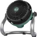 Vornado EXO51 Small Heavy Duty Air Circulator, 3-Speed High Velocity Shop Fan, Dustproof and Water-Resistant Powerful Motor, Industrial High Impact Case, Green