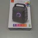 iLive Electronics ISB199B Wireless Tailgate Party Speaker, with LED Light Effects and Built-in Rechargeable Battery, Black