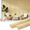 Art3d 48 x 96 in Pole Wrap Natural Bamboo Wall Panel, 2-Pack, Raw