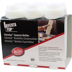 TableCraft C16SV Invertatop 16 Oz. Squeeze Dispenser - 6 / PK