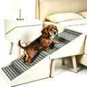 Foldable 2-in-1 Wooden Dog Stairs Non-Slip Ramp for Small Dogs Bed & Couch
Works as pet ottoman with solid wood frame, stable climbing steps for puppy and senior pets