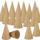 Zhanmai 6 Pcs Paper Mache Cones Open Bottom 5.9 x 2.75 Inch Cardboard Craft Cones for DIY Gnomes Ornament Tree Decorations DIY Art Crafts Home Decoration
