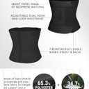 FeelinGirl Waist Trainer Belt for Women Waist Cincher Waist Trimmer Corset Adjustable Hook Loop Tummy Control Slimming (Black, M)