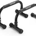 Push Up Bar, Parallettes Bars For L-sit & Dip, Heavy-Duty No Wobbling Parallel Bars Stand For Handstands, Full Planche, Calisthenics, 9.5in High Workout Stands for Home Fitness Training