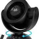 Desk Fans for BedroomAir Circulator Fan90Vertical +120Auto Oscillating,100 Speeds, 10H Timer, Quiet Fan,Digital Display Rechargeable USB, with Remote, for Home, OfficeBlack
