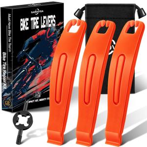 SARDVISA Bike Tire Levers| Ultra Strong Tire Levers & Stainless Steel Tire Spoons, Bike Tire Removal Tool for Road or Mountain Bike Tires, Must Have Bike Tire Tool in Bike Tire Repair Kit