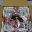 Set of 3 Christmas Lighted Gift Boxes, Pre-lit 60LED Light Up Present Boxes Ornament Outdoor, White Lace Boxes with Red Bows, Battery Operated Christmas Decorations for Indoor Home, Party, Lawn Decor