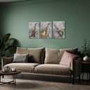 sechars Music Canvas Wall Art Guitar Painting Prints Rustic Jazz Posters for Pub Bar Decor Musical Artwork Framed Ready to Hang 12x16Inchx3PCS