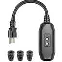 DEWENWILS GFCI Replacement Plug Inline Assembly, Auto-Monitoring GFCI Extension Cord, Manual Reset 3-Prongs Plug for Power Pressure Washer, Power Tools, Lawn Equipment, SJTW 14/3, UL Listed, Black