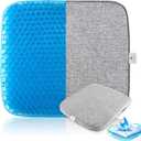 remedic Waterproof Gel Seat Cushion with Built-in Incontinence Pad Comfortable Chair Cushion for Long Sitting Absorbent, Washable, Non-Slip Support for Home, Office & Wheelchair
